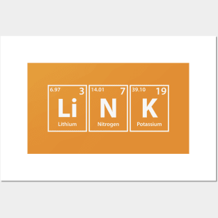 Link (Li-N-K) Periodic Elements Spelling Posters and Art